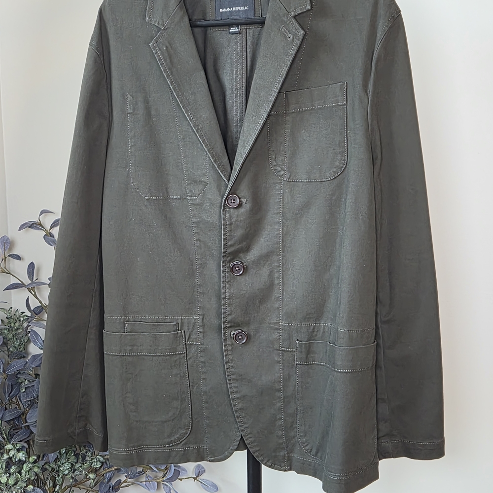 Banana Republic Olive Military Blazer